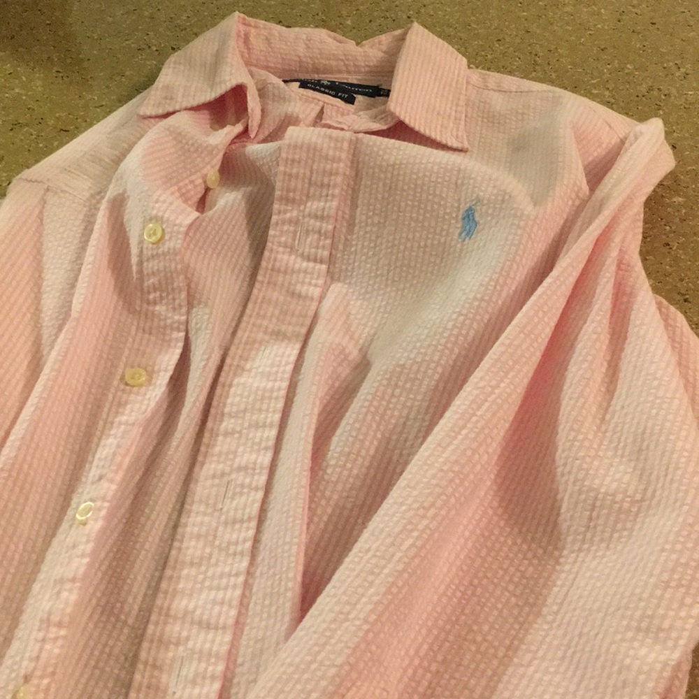 Pink Long Sleeve Polo
